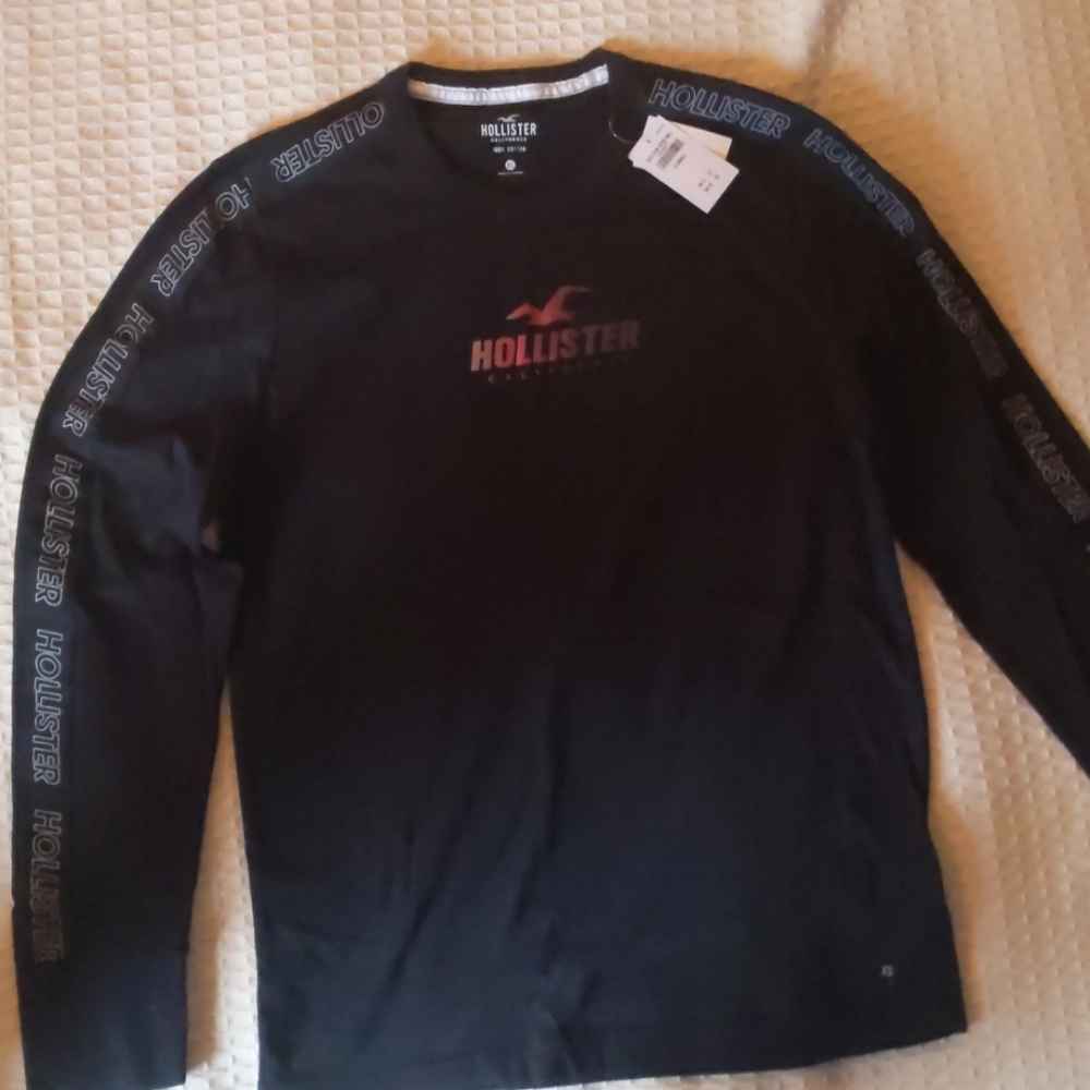 BNWT🔥Hollister men's xs black long sleeve shirt🔥